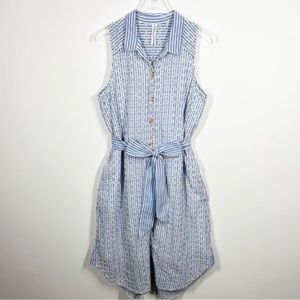 Anthropologie Kismet Blue Eyelet Shirtdress